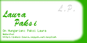 laura paksi business card